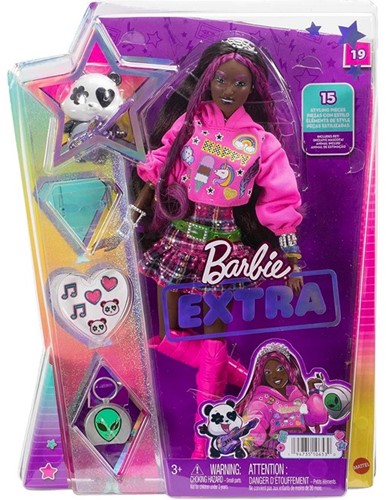 Barbie Extra Poupée Styling accessoires + animal 24x33cm